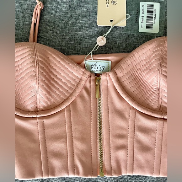 Oh Polly Pink Bustier Top - Picture 4 of 6